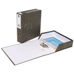 MARBIG LEVER ARCH BOX FILE 70MM FOOLSCAP MOTTLE BLACK