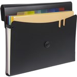MARBIG EXPANDING FILE WITH 7 REMOVABLE POCKETS PP A4 BLACK