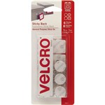 VELCRO BRAND   DOTS AND SQUARES WHITE PACK 14