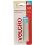 VELCRO BRAND   REMOVABLE MOUNTING STRIPS 88 X 19MM WHITE PACK 4
