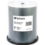 VERBATIM CDR 700MB 52X PRINTABLE SPINDLE WHITE PACK 100