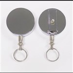 REXEL ID RETRACTABLE METAL KEY HOLDER REEL STEEL CABLE BLACK