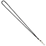 REXEL ID LADYARD CORD STYLE SWIVEL CLIP BLACK PACK 10
