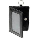 REXEL ID CARD HOLDER WALLET WITH KEY RING BLACK