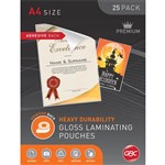GBC ADHESIVE LAMINATING POUCH 125 MICRON A4 CLEAR BOX 25