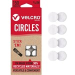 VELCRO ECO COLLECTION STICKEM CIRCLES 19MM WHITE PACK 150