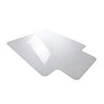 FLOORTEX CHAIRMAT KEYHOLE CARPET PVC LOW PILE 900 X 1210MM CLEAR
