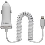 MOKI FIXED CAR CHARGER LIGHTNING CABLE WHITE