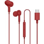 MOKI TYPEC CONNECT EARPHONES  INLINE MICROPHONE AND CONTROL RED