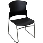 STEELCO ADAM VISITOR CHAIR SLED BASE PLASTIC BLACK