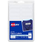 AVERY 40720 NOIRON FABRIC LABELS 18UP WHITE PACK 54