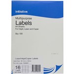 INITIATIVE MULTIPURPOSE LABELS 16UP 65GSM 991 X 34MM PACK 100