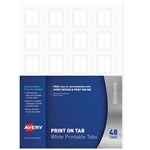 AVERY 5412561 L7431 PRINT ON TABS WHITE PACK 48