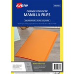 AVERY 88272 MANILLA FOLDER FOOLSCAP ORANGE PACK 20