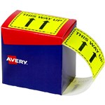 AVERY 932605 MESSAGE LABEL THIS WAY UP 75 X 996MM FLUORO YELLOW PACK 750
