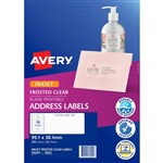 AVERY 936005 J8563 INKJET LABEL 14UP CLEAR WITH MATT FINISH PACK 25