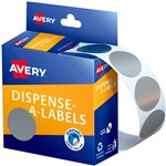 AVERY 937272 ROUND LABEL DISPENSER 24MM SILVER BOX 250