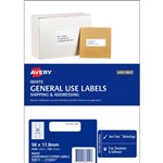AVERY 938212 L7156 GENERAL USE LABEL LASERINKJET 45UP WHITE PACK 100