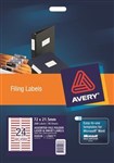 AVERY 959038 L7662 LABELS EDGE FILE FOLDER ASSORTED COLOURED PACK 10
