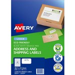 AVERY 959123 L7651EV ENVIRO LASER LABEL MINI 65UP WHITE PACK 100