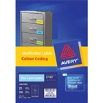 AVERY 959181 COLOURED MULTIPURPOSE LASER LABEL BLUE 14 PER SHEET PACK 20