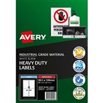 AVERY 959210 REMOVABLE HEAVYDUTY LABELS 991 X 139MM WHITE PACK 20