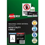AVERY 959211 REMOVABLE HEAVYDUTY LABELS 210 X 297MM WHITE PACK 20