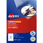 AVERY 960101 L7676 LASER LABELS MEDIA FULL FACE CDDVD 2UP PACK 25