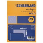 CUMBERLAND ENVELOPES POCKET C5 229X162 85GSM STRIP SEAL GOLD PACK 25