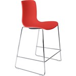 DAL ACTI BAR STOOL SLED BASE LOW 630MM CHROME FRAME POLYPROP SHELL