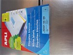 APLI 02421 GENERAL USE LABELS ROUND CORNERS 6UP 991 X 931MM A4 WHITE 100 SHEETS