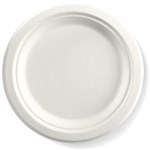 BIOPAK BIOCANE ROUND PLATE 230MM WHITE PACK 125