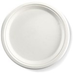 BIOPAK BIOCANE ROUND PLATE 250MM WHITE PACK 125