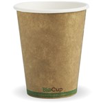 BIOPAK BIOCUP SINGLE WALL CUP 280ML KRAFT GREEN STRIPE PACK 50