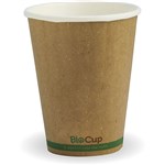 BIOPAK BIOCUP DOUBLE WALL CUP 255ML KRAFT GREEN STRIPE PACK 50