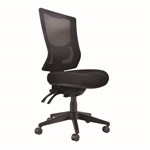 BURO METRO II 247 TASK CHAIR HIGH MESH BACK 3LEVER NYLON BASE BLACK