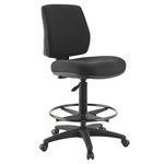 BURO ROMA DRAFTING CHAIR MEDIUM BACK JETT FABRIC BLACK