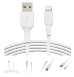 BELKIN BOOSTCHARGE LIGHTNING TO USBA 2M  WHITE 480MBPS 8KBEND APPLE I PHONE IPAD MACBOOK 2YR