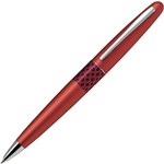 PILOT MR3 BALLPOINT PEN MEDIUM BLACK INK RED WAVE METALLIC BARREL