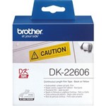 BROTHER DK22606 CONTINUOUS FILM LABEL ROLL 62MM X 1524M YELLOW