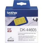 BROTHER DK44605 REMOVABLE CONTINUOUS PAPER LABEL ROLL 62MM X 3048MM YELLOW