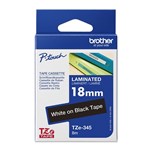 BROTHER TZE345 LAMINATED LABELLING TAPE 18MM WHITE ON BLACK