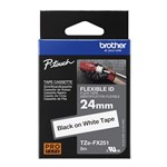BROTHER TZEFX251 FLEXIBLE LABELLING TAPE 24MM BLACK ON WHITE