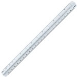 LINEX 321 TRIANGULAR SCALE RULER 300MM WHITE