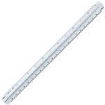 LINEX 323 TRIANGULAR SCALE RULER 300MM WHITE
