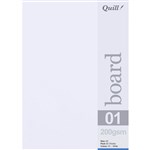 QUILL BOARD 200GSM A5 WHITE PACK 50