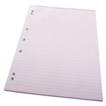 QUILL RULED BANK PAD 7 HOLE PUNCHED 60GSM 90 LEAF A4 WHITE