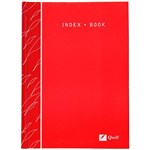 QUILL INDEX BOOK HARDCOVER 160 PAGE 70GSM A5 RED