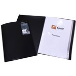 QUILL DISPLAY BOOK NONREFILLABLE 20 POCKET A4 BLACK