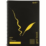 QUILL GRID BOOK 70GSM PP 200 PAGE A4 BLACK
